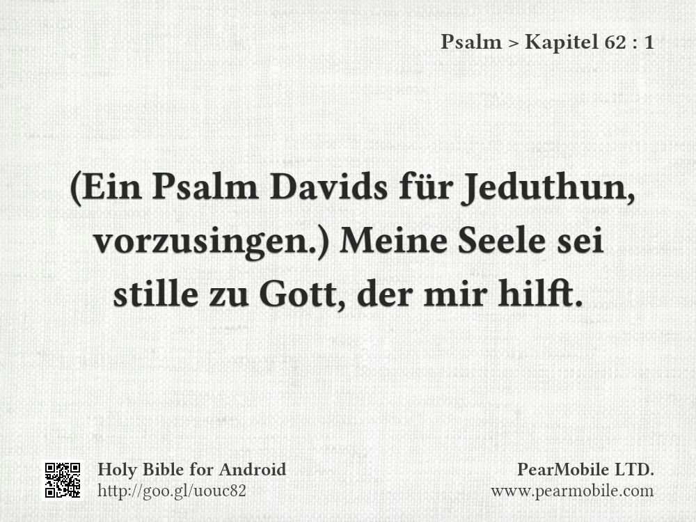 Psalm, Kapitel 62:1